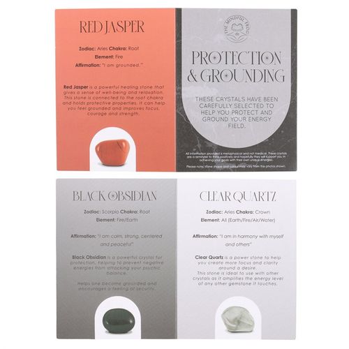 Protection & Grounding Healing Crystal Set - Djuna Studios