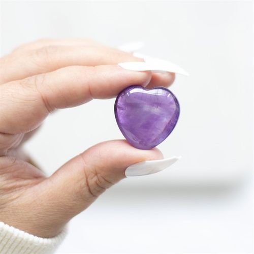 You Are Special to Me Amethyst Crystal Heart in a Bag - Djuna Studios