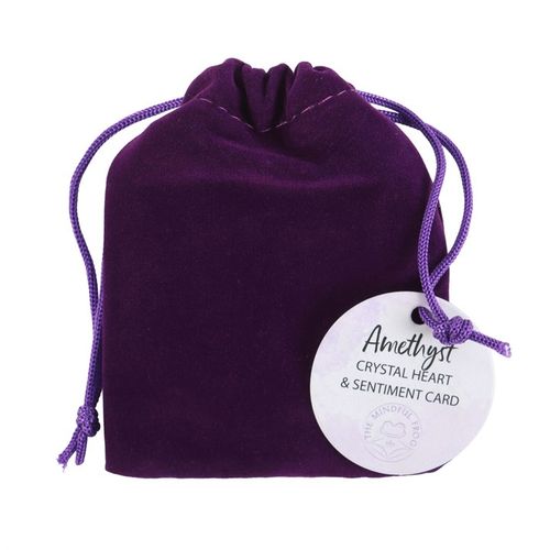 You Are Special to Me Amethyst Crystal Heart in a Bag - Djuna Studios