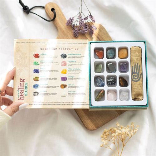 Set of 12 Natural Crystal Healing Gemstones - Djuna Studios