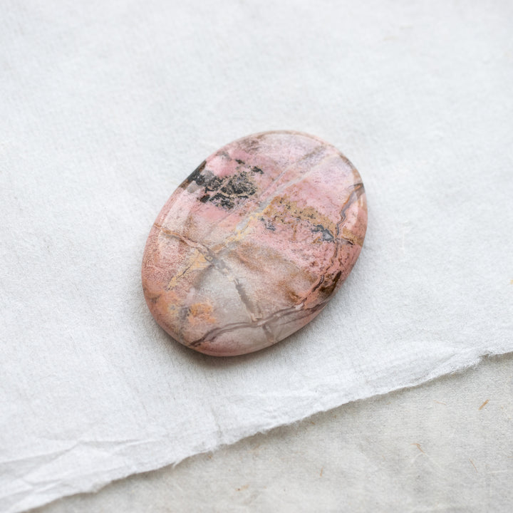 Rhodonite Palm Stone