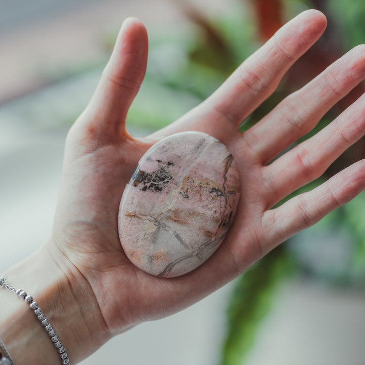 Rhodonite Palm Stone - Djuna Studios