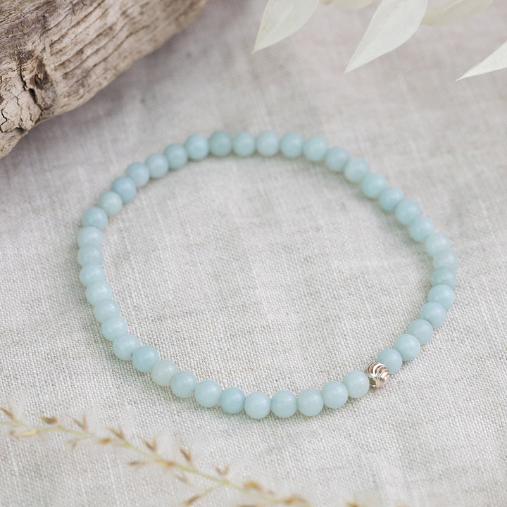 Amazonite Gemstone Bracelet 4mm - Djuna Studios