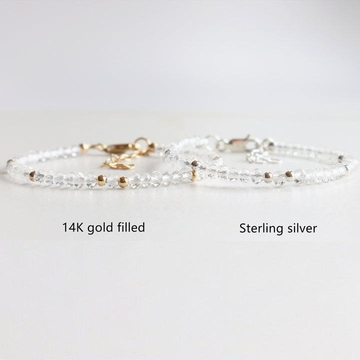 Clear Crystal Dainty Bracelet - Djuna Studios