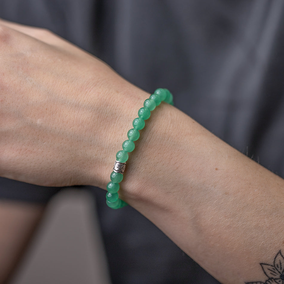 Green Aventurine Gemstone Bracelet 6mm - Djuna Studios