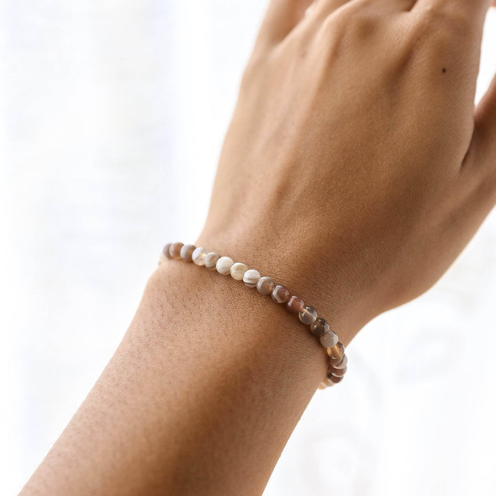 Botswana Agate Gemstone Bracelet 4mm - Djuna Studios