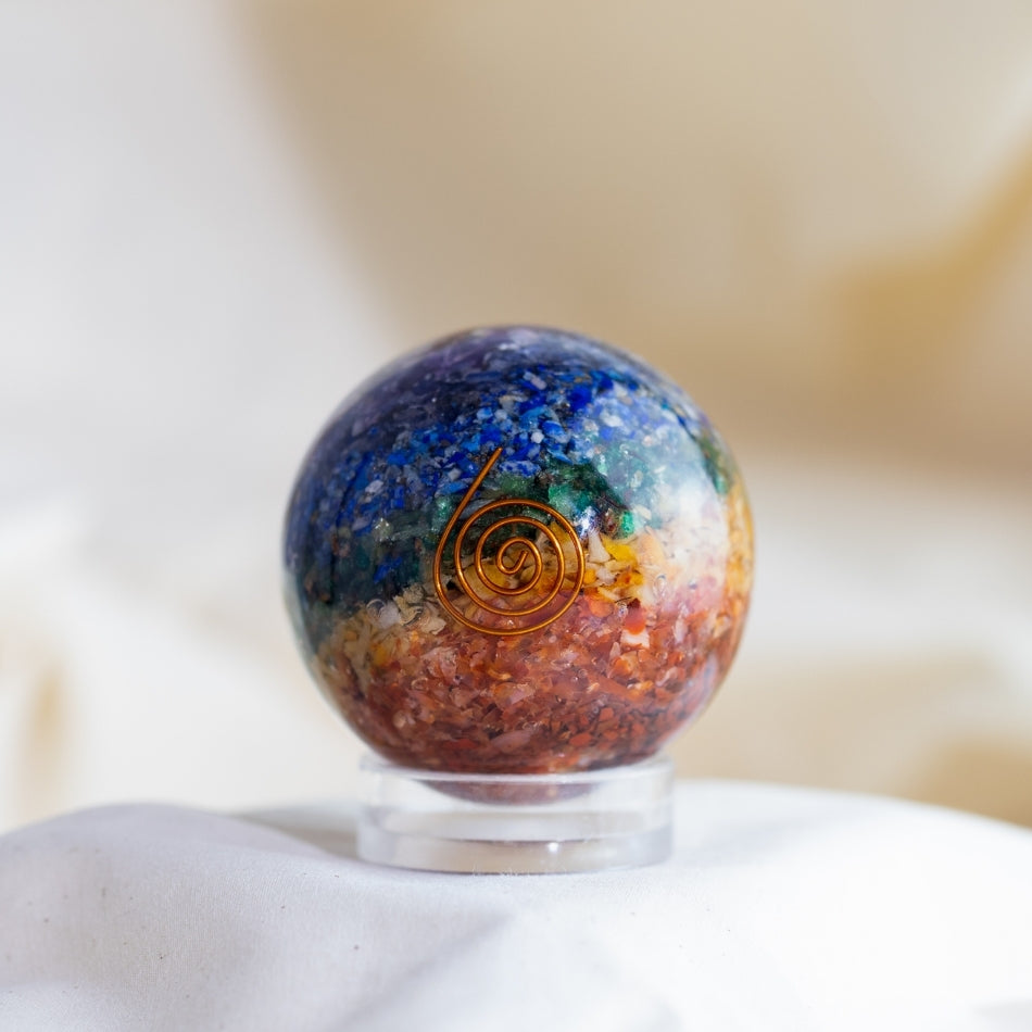 Orgone Chakra Sphere for Crystal Healing