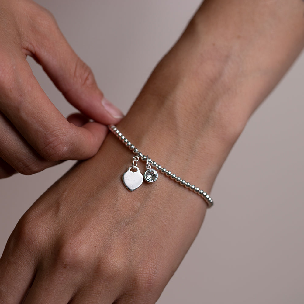 Personalised July Birthstone Bracelet - Ruby - Djuna Studios