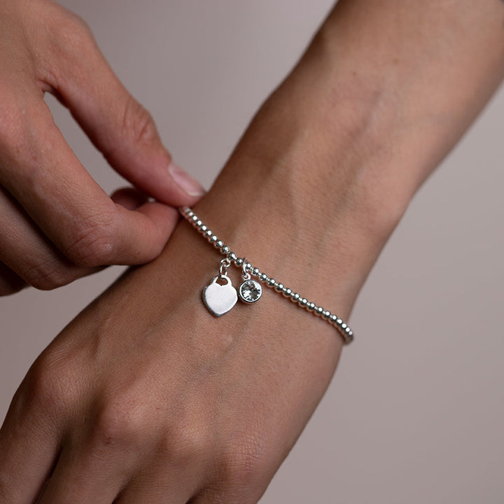 Personalised July Birthstone Bracelet - Ruby - Djuna Studios