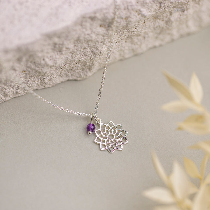 Crown Chakra Necklace with Amethyst Charm - Djuna Studios