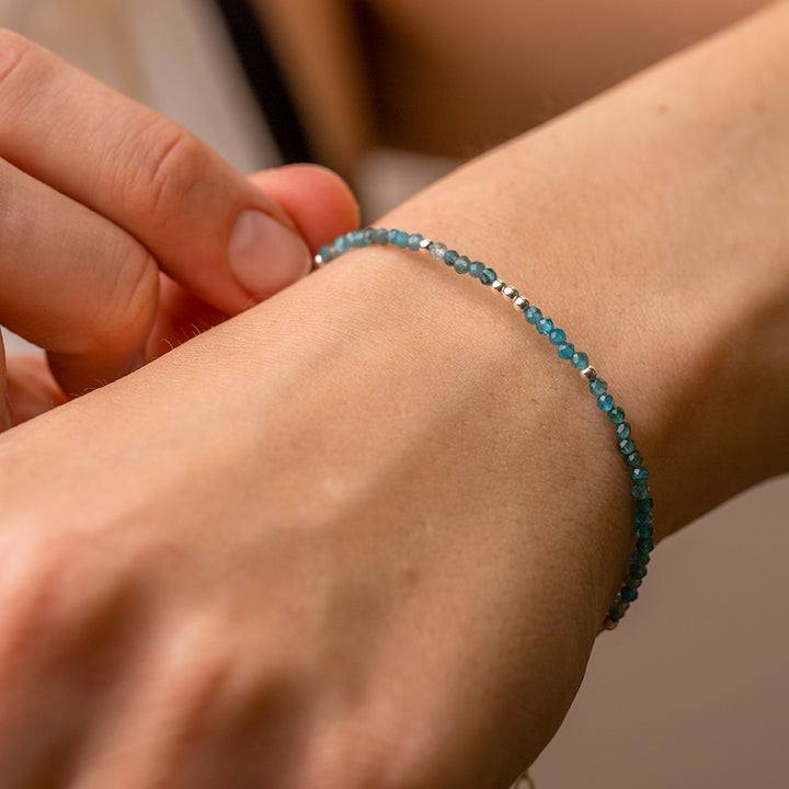 Blue Apatite Bracelet - Dainty