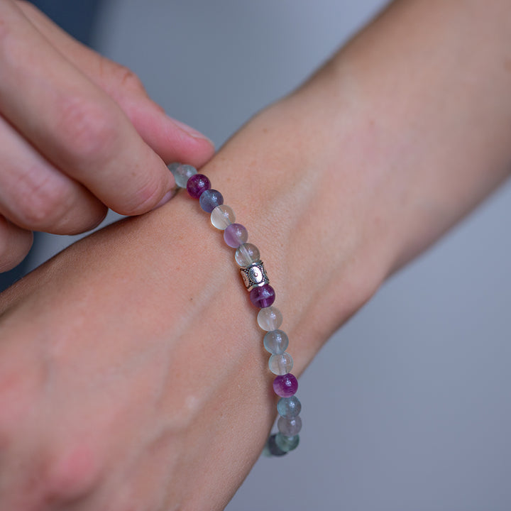 Fluorite Gemstone Bracelet 6mm