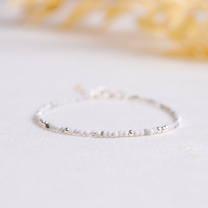 White Howlite Bracelet - Dainty - Djuna Studios