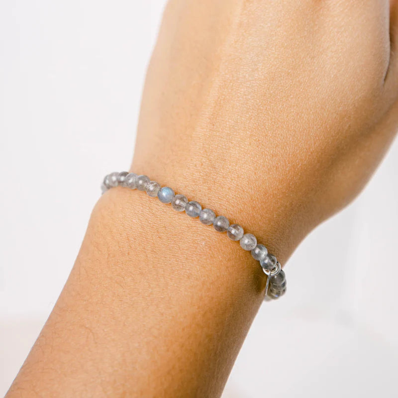 Labradorite Gemstone Bracelet 4mm - Djuna Studios