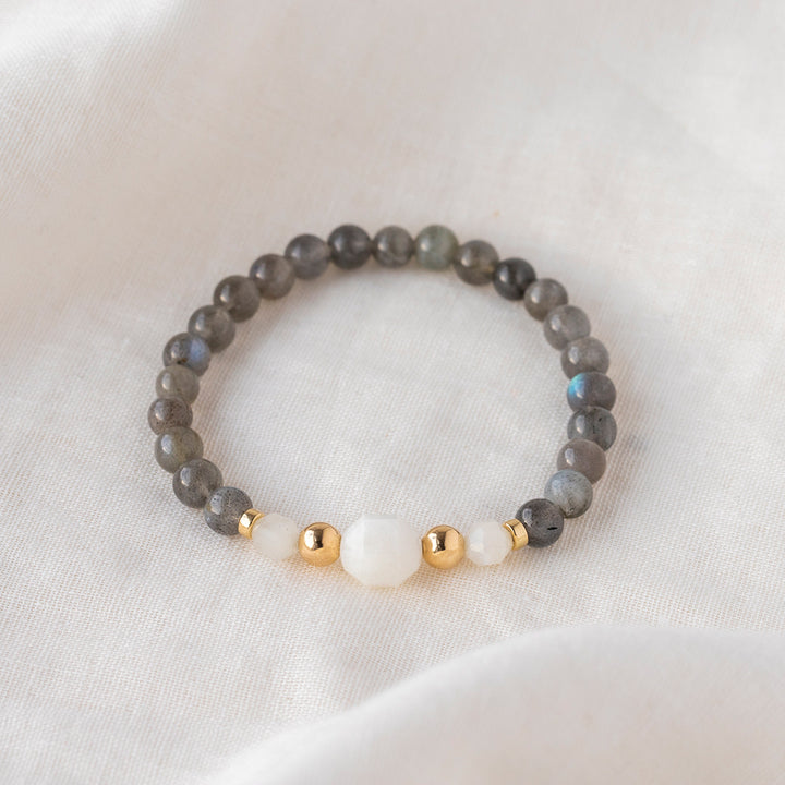 Lunar Radiance Labradorite Gemstone Bracelet 6mm - Djuna Studios