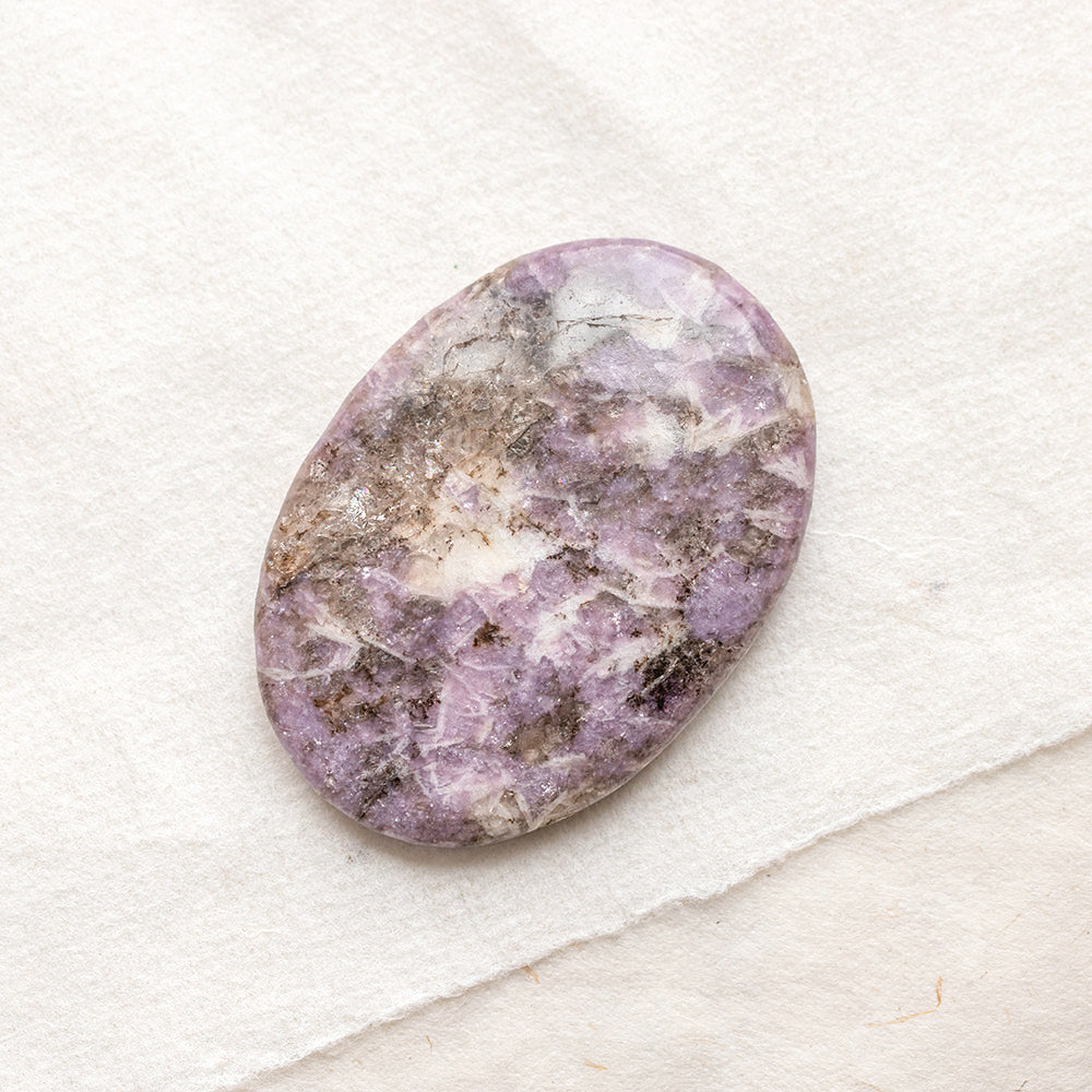 Lepidolite Palm Stone