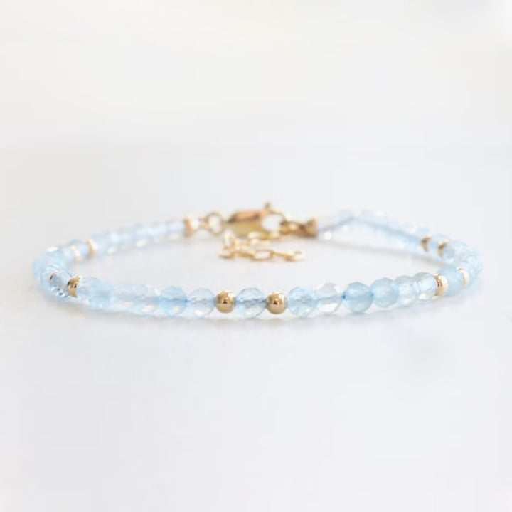 Aquamarine Dainty Bracelet - Djuna Studios