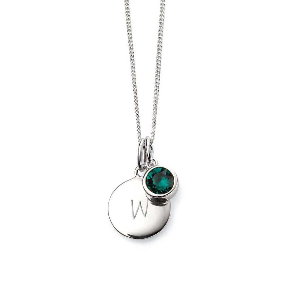 Personalised May Birthstone Necklace - Emerald - Djuna Studios