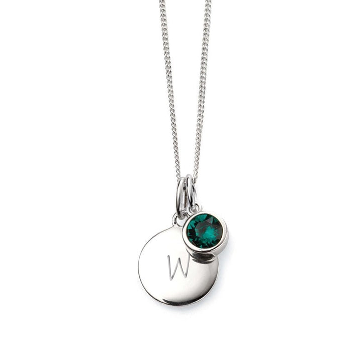 Personalised May Birthstone Necklace - Emerald - Djuna Studios