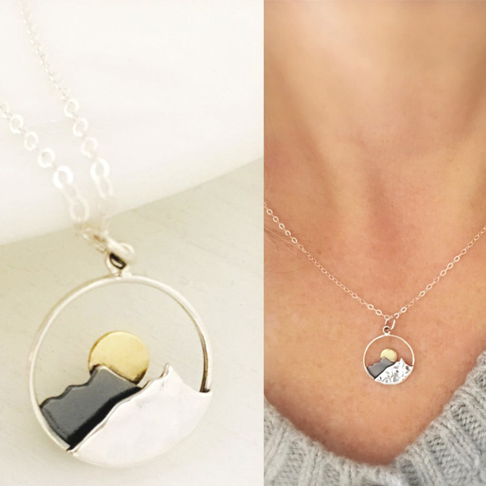 Silver Mountain Range Necklace - Djuna Studios