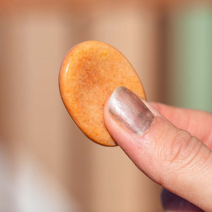 Peach Aventurine Thumb Stone - Djuna Studios
