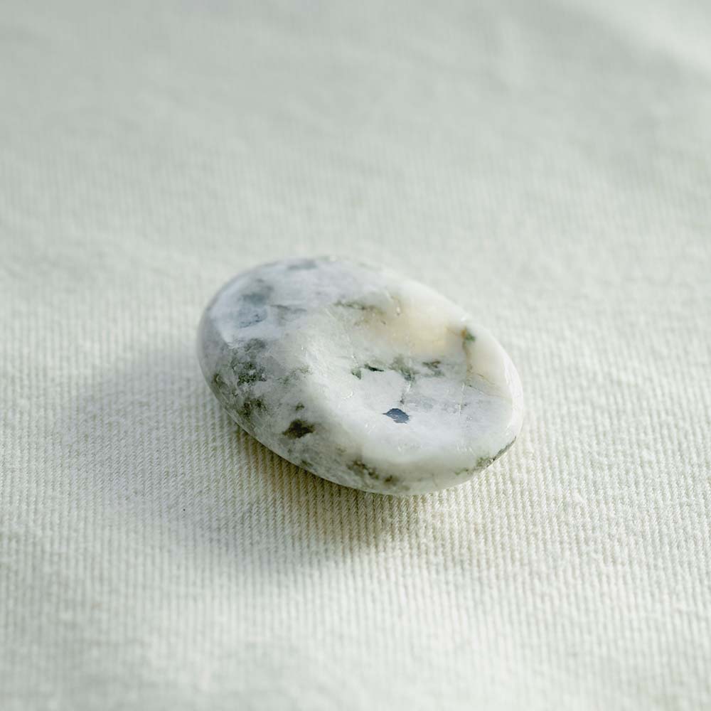Rainbow Moonstone Thumb Stone - Djuna Studios