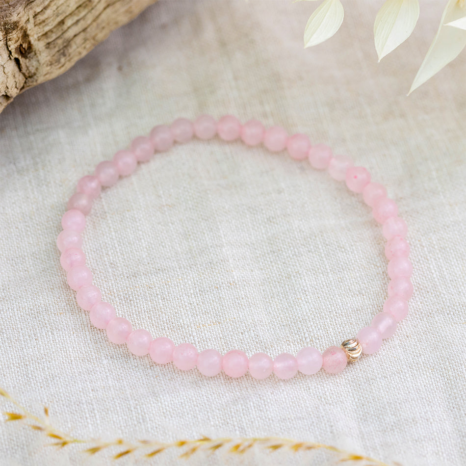 Rose Quartz Bracelet - 4mm