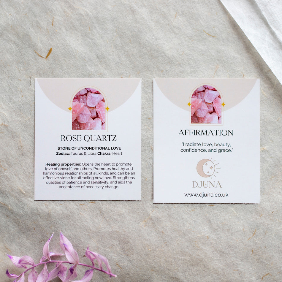 Personalised Rose Quartz Crystal Chip Bracelet - Djuna Studios