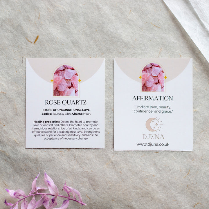 Personalised Rose Quartz Crystal Chip Bracelet - Djuna Studios