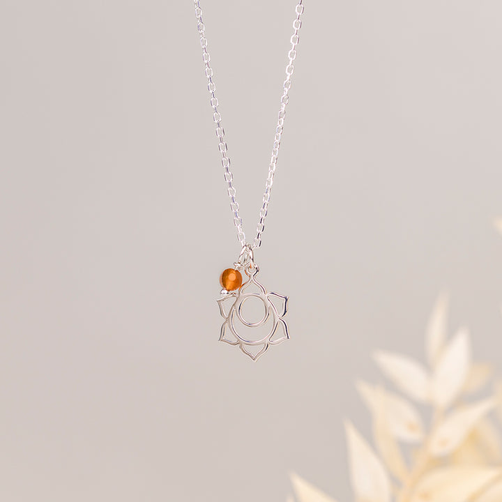 Sacral Chakra Necklace with Carnelian Charm