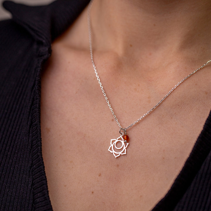 Sacral Chakra Necklace with Carnelian Charm