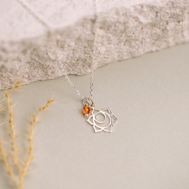 Sacral Chakra Necklace with Carnelian Charm