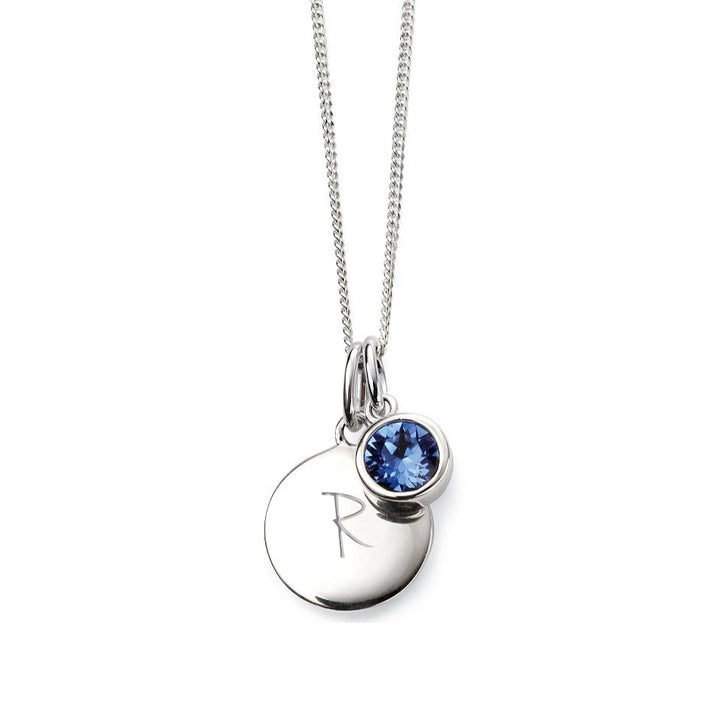 Personalised September Birthstone Necklace - Sapphire - Djuna Studios