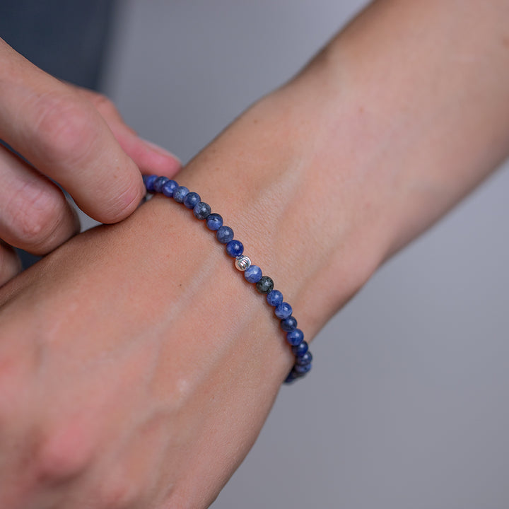Sodalite Gemstone Bracelet 4mm - Djuna Studios