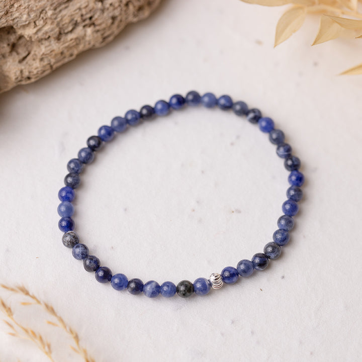 Sodalite Gemstone Bracelet 4mm - Djuna Studios