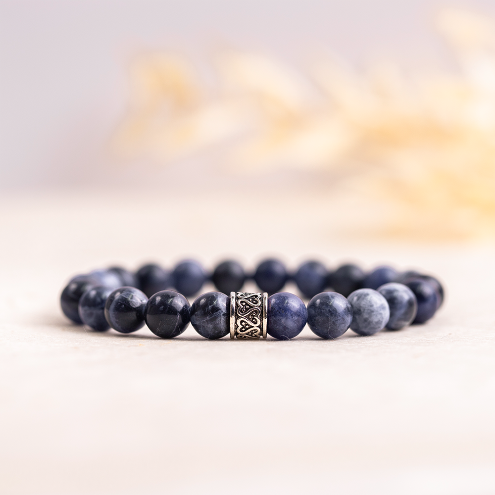Sodalite Gemstone Bracelet 8mm - Djuna Studios