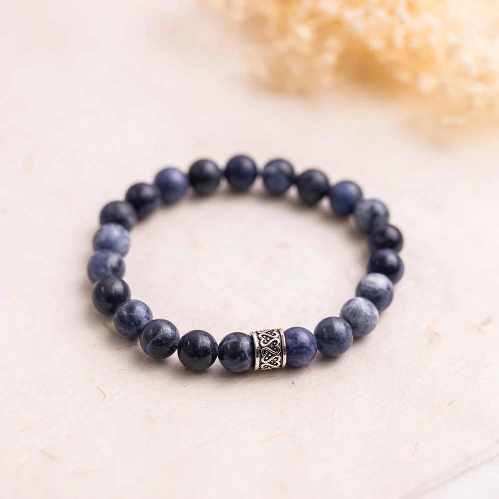 Sodalite Gemstone Bracelet 8mm - Djuna Studios