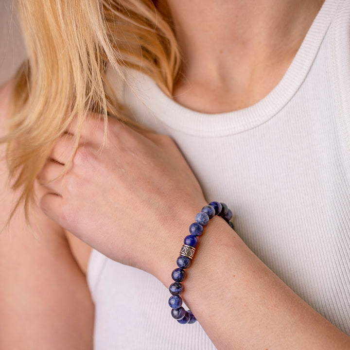 Sodalite Gemstone Bracelet 8mm - Djuna Studios