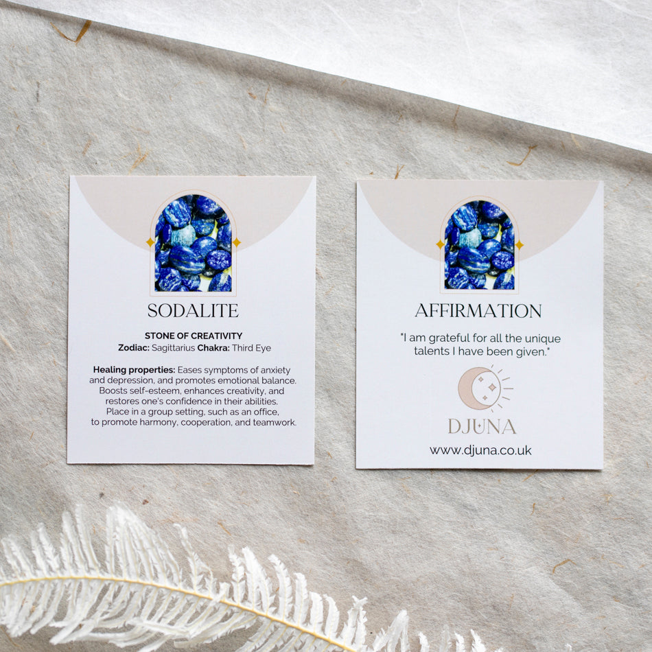 Sodalite Thumb Stone - Djuna Studios