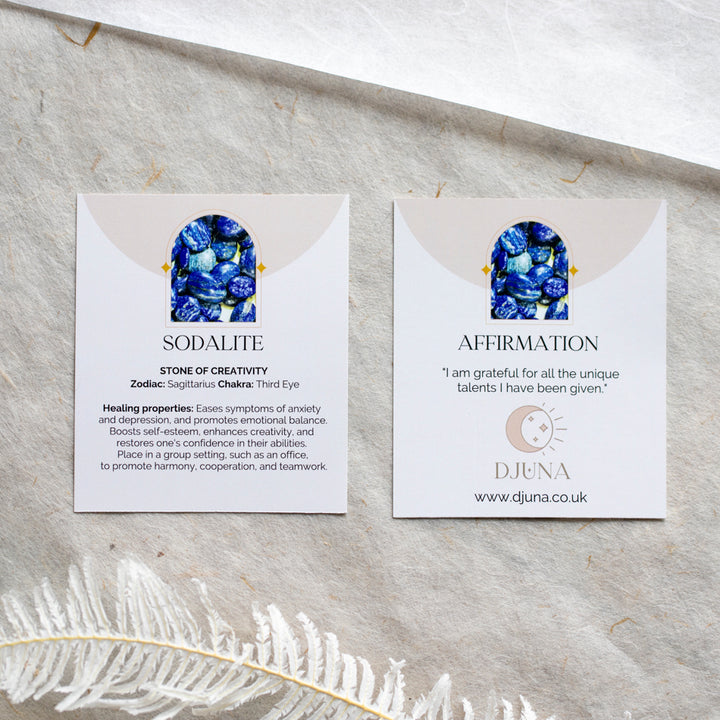 Sodalite Thumb Stone - Djuna Studios