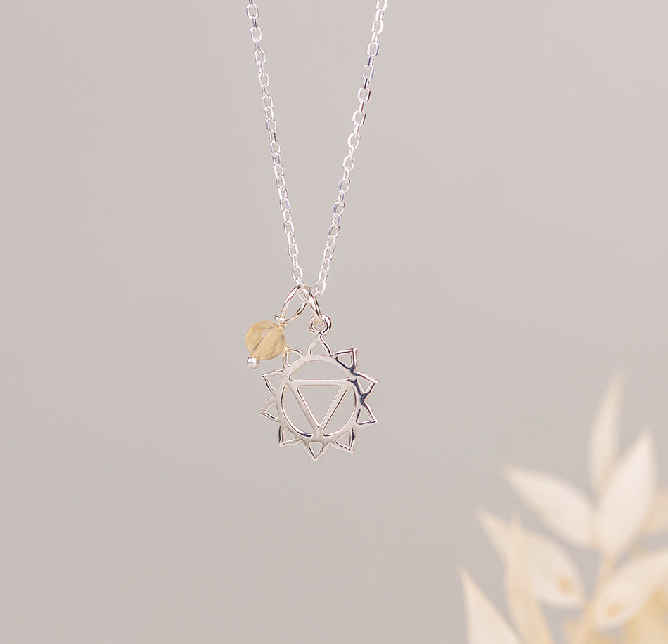 Solar Plexus Chakra Necklace with Citrine Charm - Djuna Studios