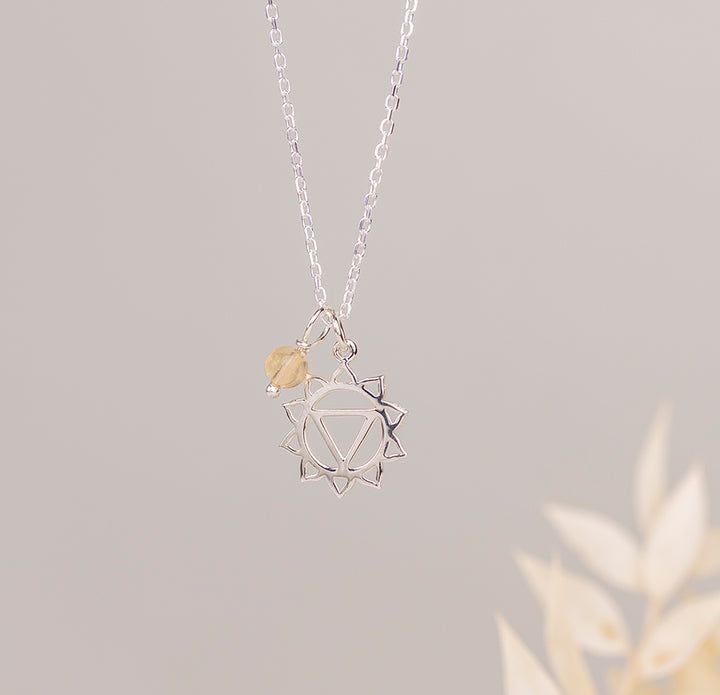 Solar Plexus Chakra Necklace with Citrine Charm - Djuna Studios