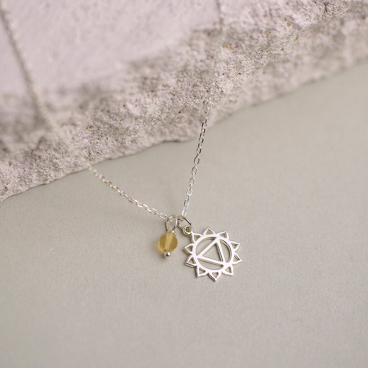 Solar Plexus Chakra Necklace with Citrine Charm - Djuna Studios