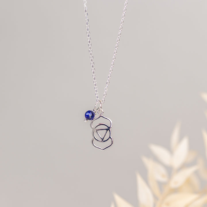 Third Eye Chakra Necklace with Lapis Lazuli Charm - Djuna Studios