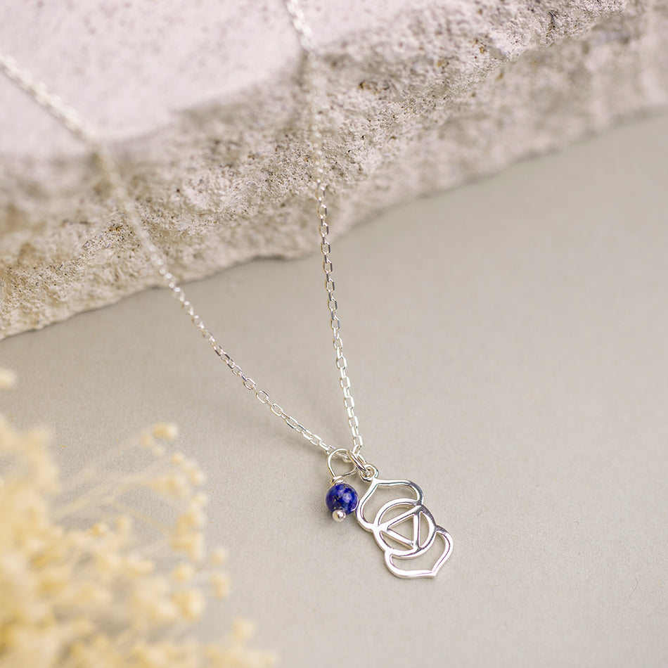 Third Eye Chakra Necklace with Lapis Lazuli Charm - Djuna Studios
