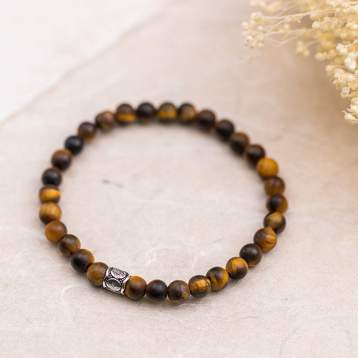 Tiger Eye Gemstone Bracelet 6mm - Djuna Studios
