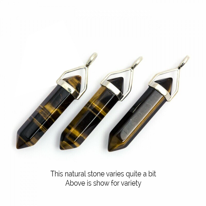 Tiger Eye Sterling Silver Point Pendant - Djuna Studios