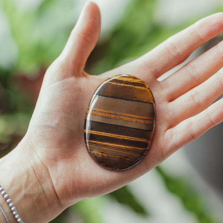 Tiger's Eye Palm Stone - Djuna Studios